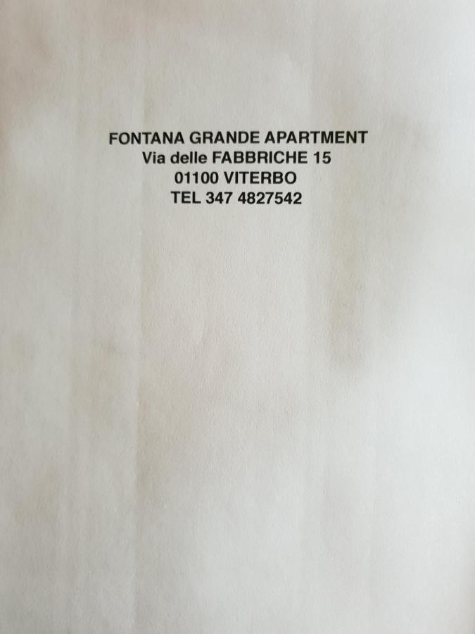 Fontana Grande Apartment Viterbo Ngoại thất bức ảnh